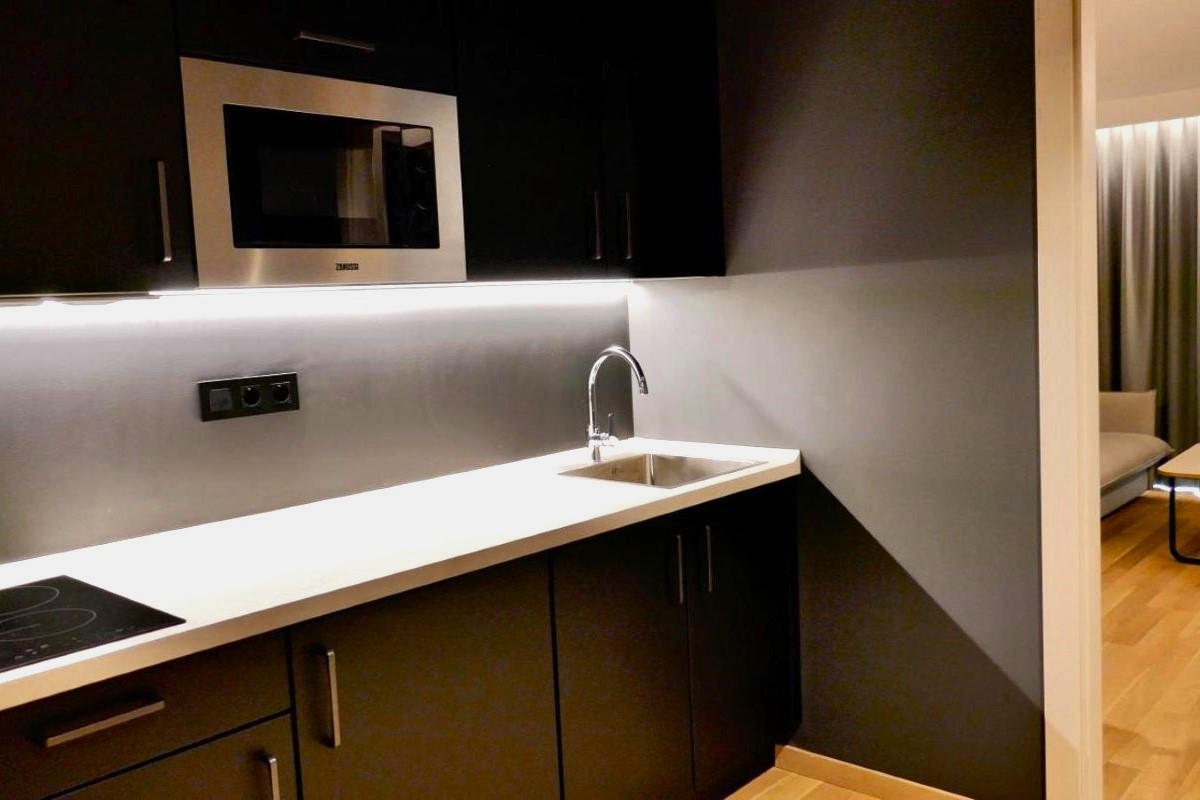 Hotel Primavera Park 4 star - comfort room with kitchen area and fridge, microwave, kettle and hob